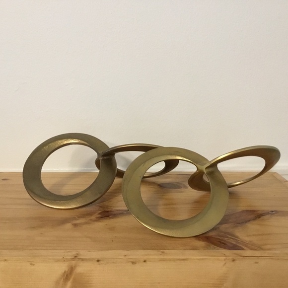 Gold Infinity Rings Home Decor Table or Desk Accent Home or Office Accessories - Picture 3 of 6